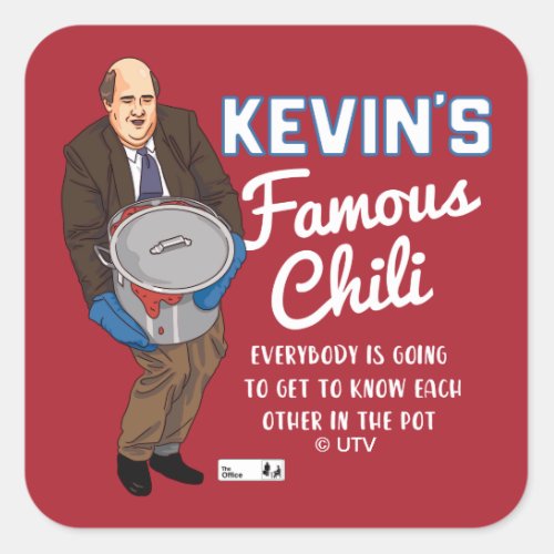 The Office  Kevins Famous Chili Square Sticker