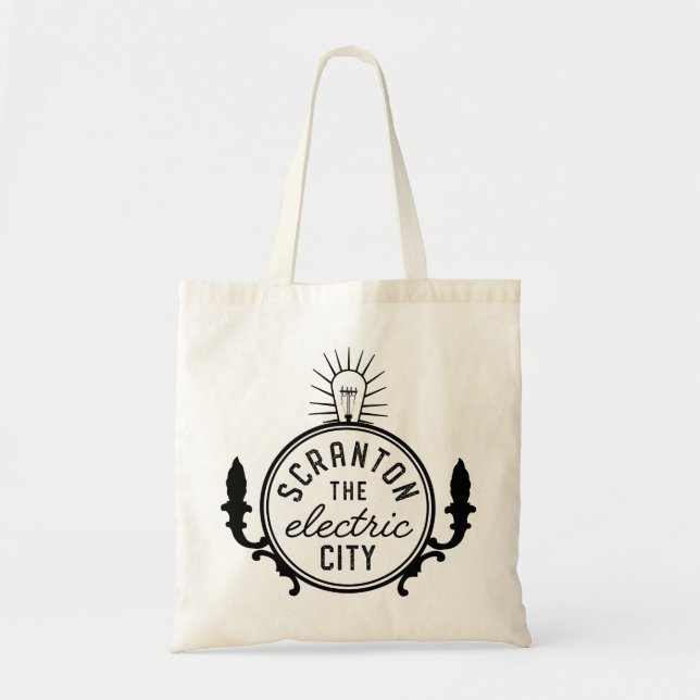 The Office Lazy Scranton The Electric City Tote Bag (Front)