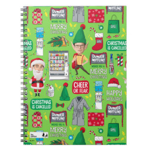 The Office   Michael & Dwight Holiday Icon Pattern Notebook