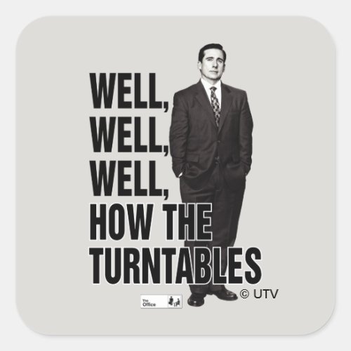 The Office  Michael How The Turntables Square Sticker