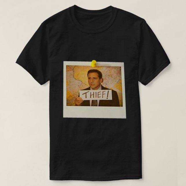 The Office - Michael Scott Funny Thief Photo - Gra T-Shirt (Design Front)