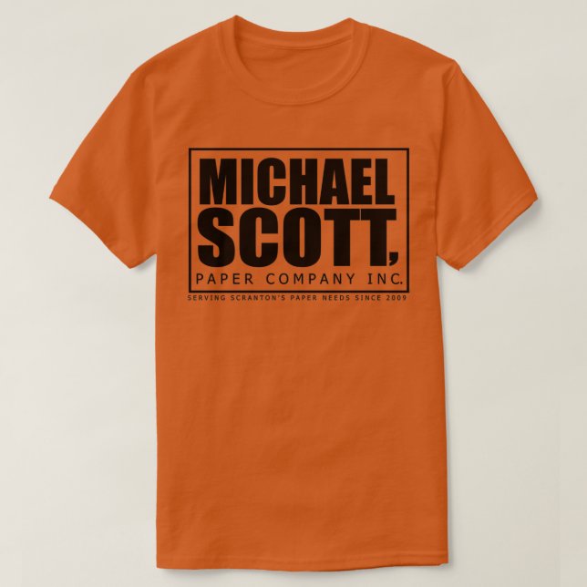 The Office Michael Scott Paper Logo  T-Shirt (Design Front)