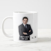 The Office Stanley Did I Stutter White 20 oz White Cup Mug Coffee