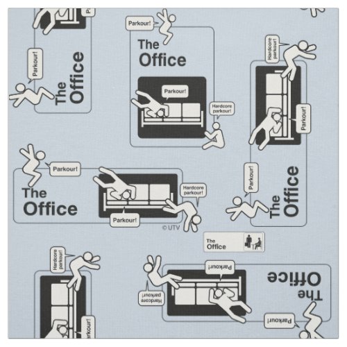 The Office  Parkour Logo Pattern Fabric