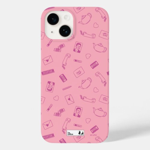 The Office  Pink Pam Valentine Icon Pattern Case_Mate iPhone 14 Case