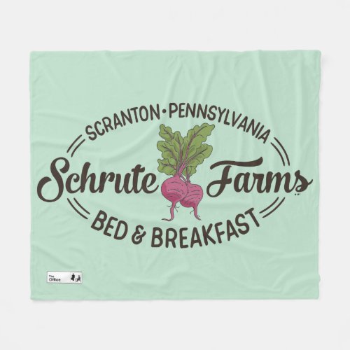 The Office  Schrute Farms Bed  Breakfast Fleece Blanket