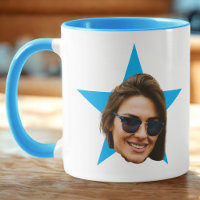 The Office TV Show Mug, Blue Star Face