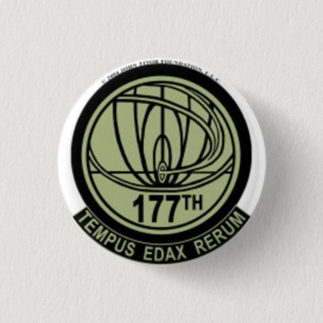 The OFFICIAL 177th Time Travel Division button! Button (Front)