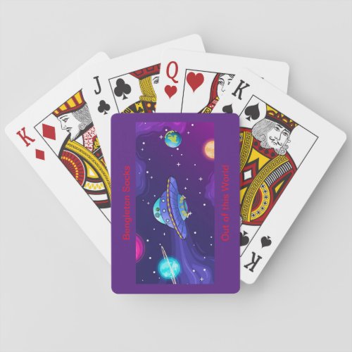 The Official Bengleton Socks Out of this World  Poker Cards