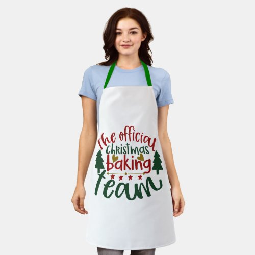 The Official Christmas Baking Team Apron