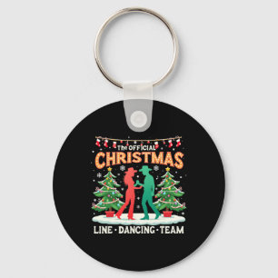The Official Christmas Line Dancing Team Funny Xma Keychain