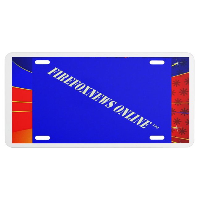 The Official FIREFOXNEWS ONLINE™ License Plate (Front)