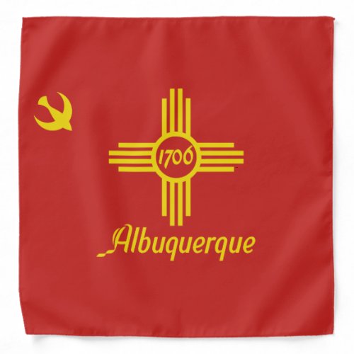 The official flag for the city of Albuquerque Bandana