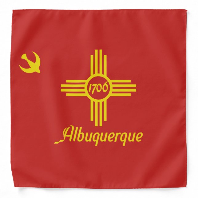 The official flag for the city of Albuquerque Bandana (Front)