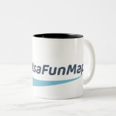 The Official LotsaFunMaps Mug! Two-Tone Coffee Mug (Front Right)
