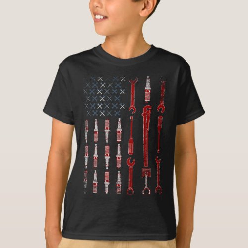 The Official Mechanic USA Flag T_Shirt