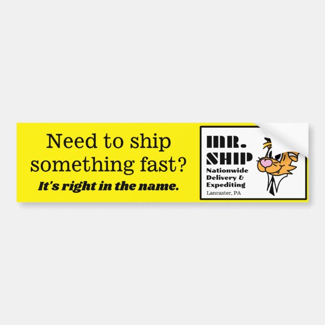 The Official Mr. Ship Bumper Sticker (Front)