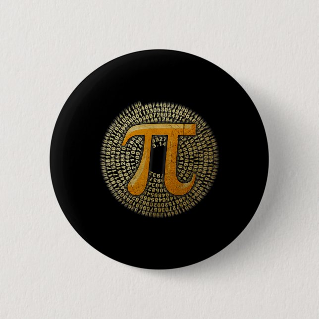 The Official pi 3.14 Spiral Pi-day For Math Nerds  Button (Front)