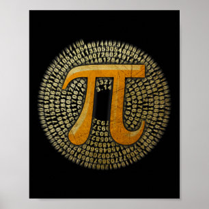 The Official pi 3.14 Spiral Pi-day For Math Nerds  Poster