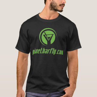The official planetbarfly.com logo in green T-Shirt
