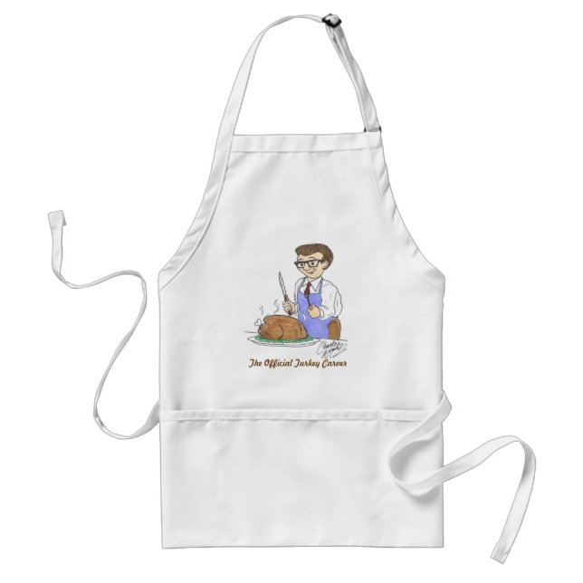 The Official Turkey Carver Adult Apron (Front)