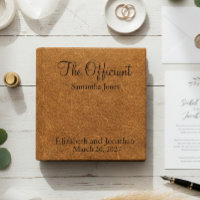 The Officiant Leather Look wedding