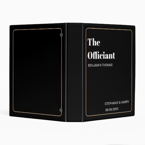 The Officiant Pastor Wedding Ceremony Organizer  Mini Binder
