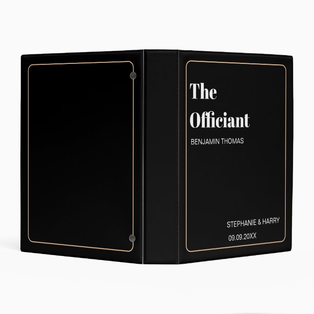 The Officiant Pastor Wedding Ceremony Organizer  Mini Binder (Background)