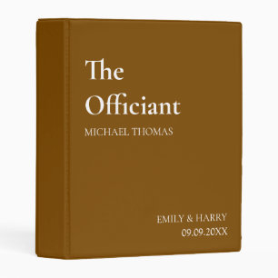 The Officiant Pastor Wedding Ceremony Organizer Mini Binder