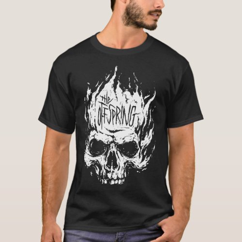 The Offspring Official White Skull Logo T_Shirt
