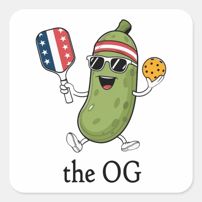 The OG Pickleballer Square Sticker (Front)