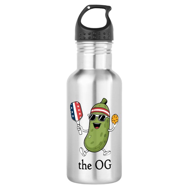 The OG Pickleballer Stainless Steel Water Bottle (Front)