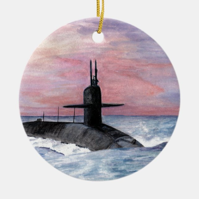 The Ohio Class Submarine Ceramic Ornament (Front)