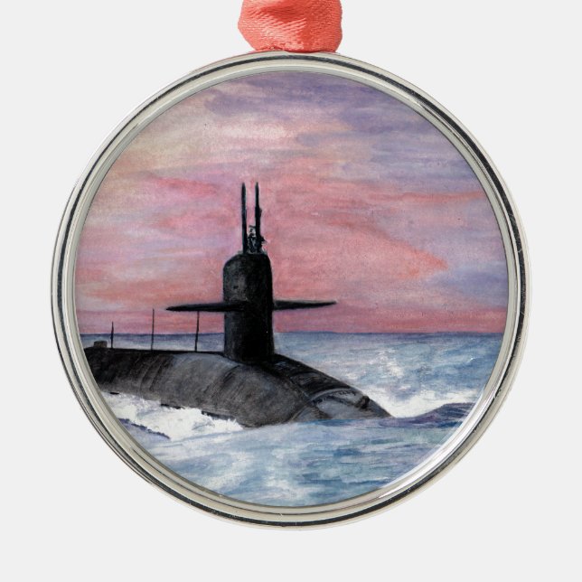 The Ohio Class Submarine Metal Ornament (Front)