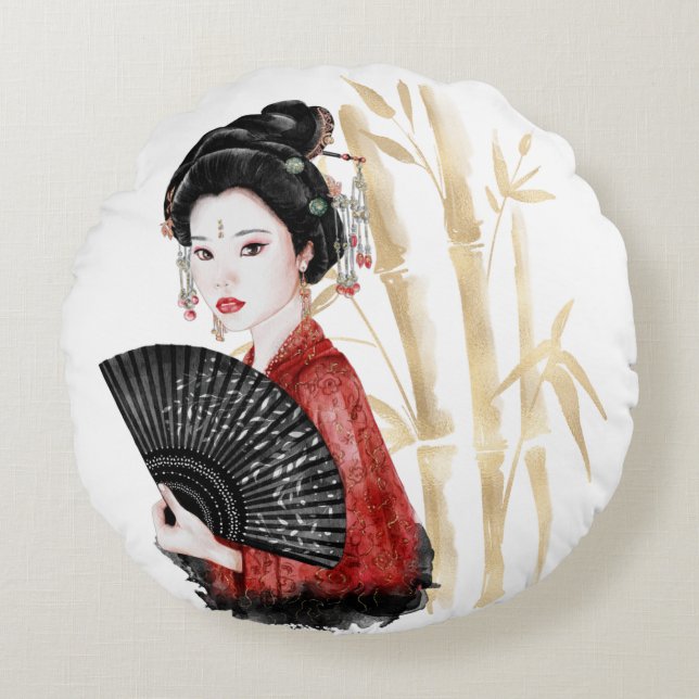 The Okinawa Series Design 39 Round Pillow (Front)