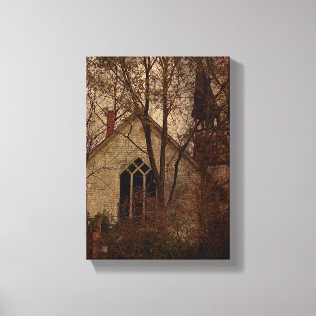 The Old Abandoned Church Canvas Print (Front)