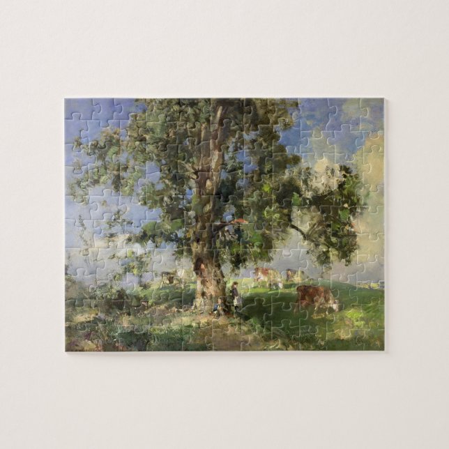 The Old Ash Tree (oil on canvas) Jigsaw Puzzle (Horizontal)