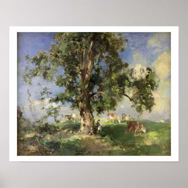 The Old Ash Tree (oil on canvas) Poster (Front)