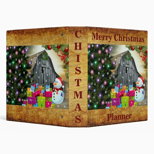 The Old Barn Christmas 3 Ring Binder (Background)