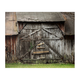 The Old Barn Door Rural Photography Acrylic Print