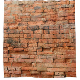 The old brick layerancient, antique, background, b shower curtain