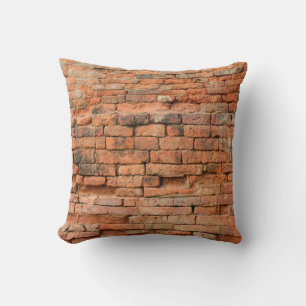The old brick layerancient, antique, background, b throw pillow