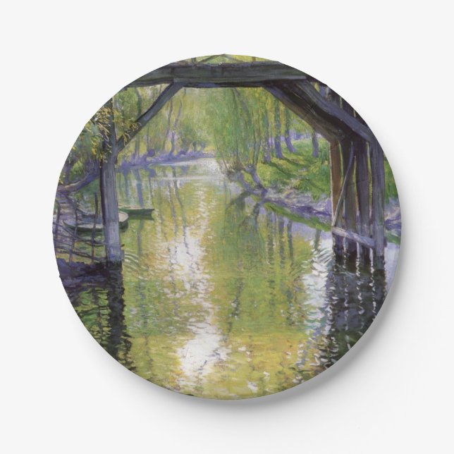 The Old Bridge (by Guy Rose) Paper Plates (Front)