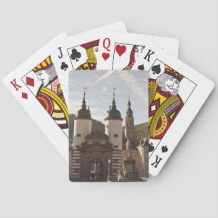The Old Bridge in Old Town, Heidelberg, Germany Poker Cards
