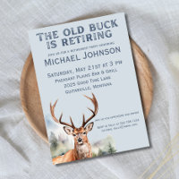 The Old Buck is Retiring Rustic Hunting Retirement