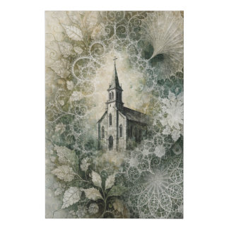 The Old Church Faux Canvas Print
