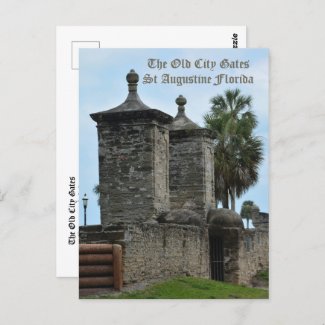 The Old City Gates Historic St Augustine FL Postca