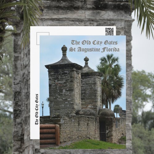 The Old City Gates Historic St Augustine FL Postcard