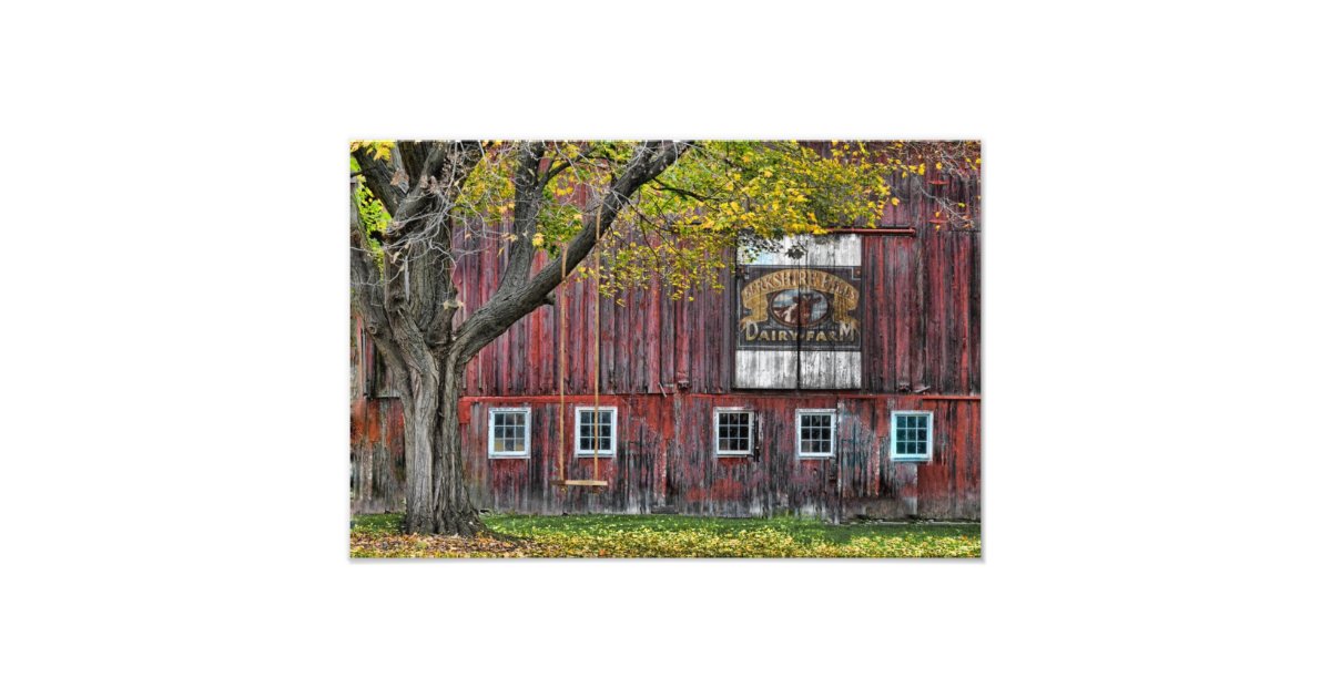 The Old Dairy Farm Barn Photo Print Zazzle Com