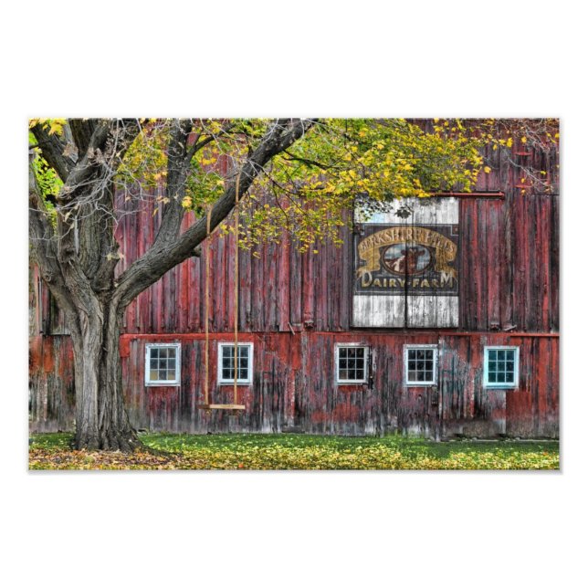 The Old Dairy Farm Barn Photo Print (Front)